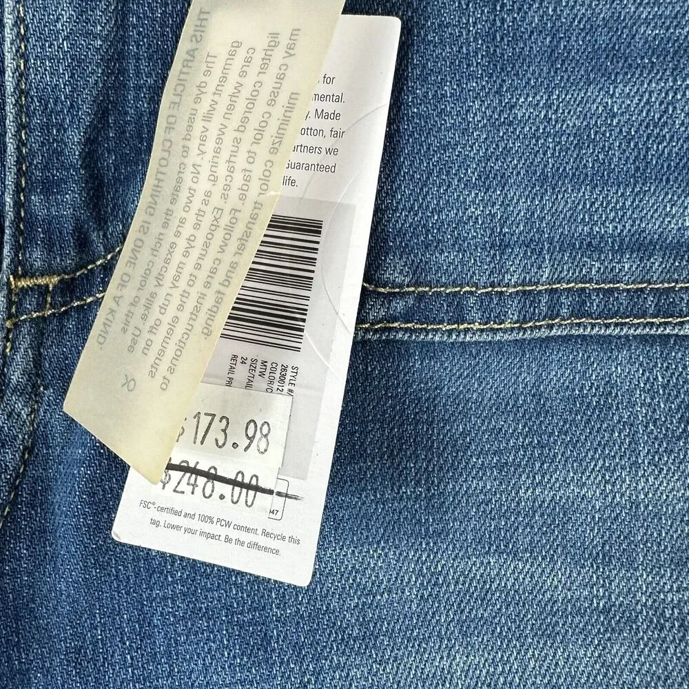 Outerknown Paramour Flare SEA Jeans Women’s 24 Blue High Rise Denim Stretch Pant
